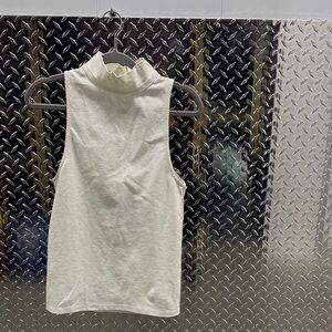 Free people, white turtle neck tank top , size medium